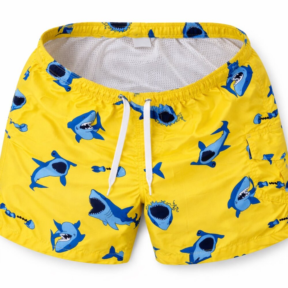 Men’s 2 Pack Cargo Swim Shorts Quick Dry Mesh Liner Beach Board Trunks, NEW - Picture 7 of 8